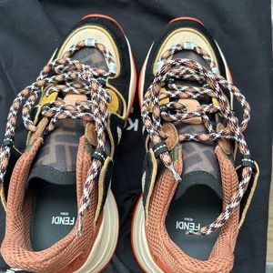 Fendi Mixed Media Sneakers